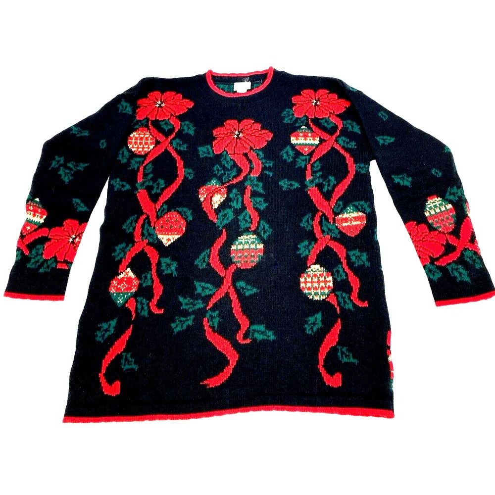 Vintage Classic Elements Ugly Christmas Sweater size Large VTG